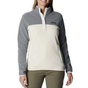 NWT Columbia Women's 1/2 Snap Pullover Chalk City Gray Heather